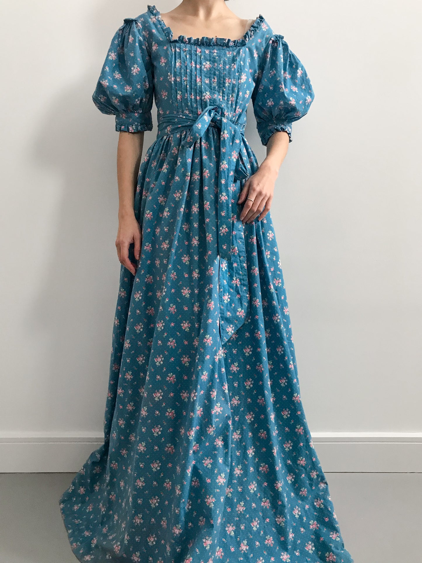 1980s Laura Ashley Blue Puff Sleeve Dress – Adored Closet