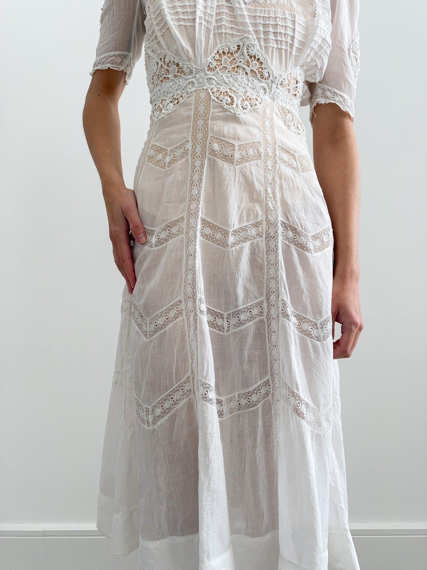 Antique Lace Mini Wedding Dress